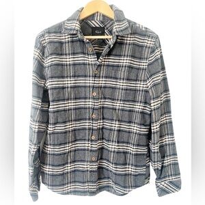 Rails Men’s Charcoal Foundation Melange Forrest Button Down‎ Plaid Shirt Medium